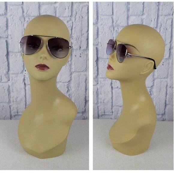 NWT Lucky Brand Callan Aviator Sunglasses Silver - Picture 2 of 11